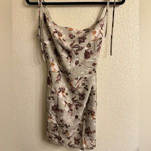 Floral cowl neck sun dress